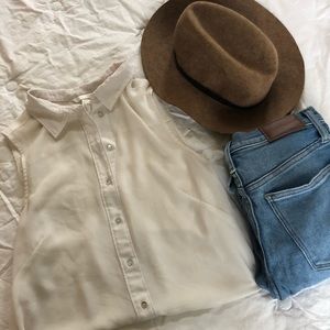 H&M Sheer Ivory Blouse - 2